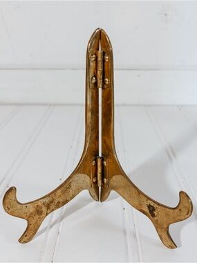 Vintage Folding Brass Easel | Picture Frame | Vintage Photograph or Art Stand